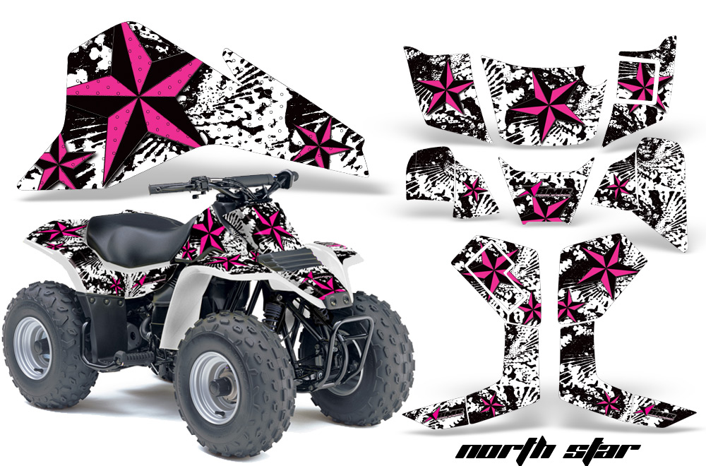 Suzuki LT80 Graphics Northstar PinkWhite